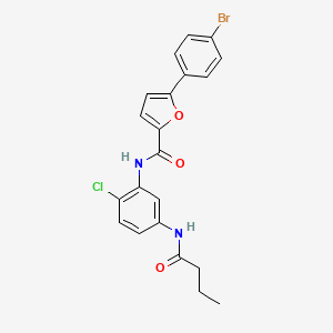 molecular formula C21H18BrClN2O3 B4711684 5-(4-bromophenyl)-N-[5-(butyrylamino)-2-chlorophenyl]-2-furamide 