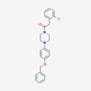 molecular formula C25H25ClN2O2 B4711715 1-[4-(benzyloxy)phenyl]-4-[(2-chlorophenyl)acetyl]piperazine 