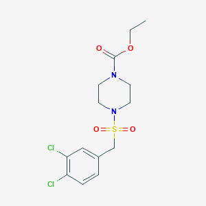 ethyl 4-[(3,4-dichlorobenzyl)sulfonyl]-1-piperazinecarboxylate