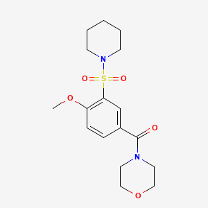 4-[4-methoxy-3-(1-piperidinylsulfonyl)benzoyl]morpholine