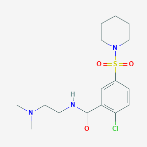 2-chloro-N-[2-(dimethylamino)ethyl]-5-(1-piperidinylsulfonyl)benzamide