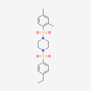 molecular formula C20H26N2O4S2 B4711777 1-[(2,4-dimethylphenyl)sulfonyl]-4-[(4-ethylphenyl)sulfonyl]piperazine 