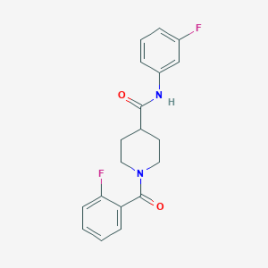 1-(2-fluorobenzoyl)-N-(3-fluorophenyl)-4-piperidinecarboxamide