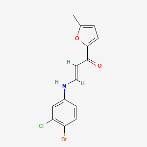 3-[(4-bromo-3-chlorophenyl)amino]-1-(5-methyl-2-furyl)-2-propen-1-one