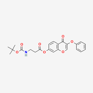 4-oxo-3-phenoxy-4H-chromen-7-yl N-(tert-butoxycarbonyl)-beta-alaninate