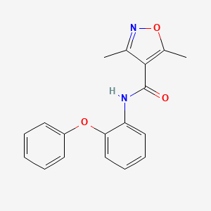 molecular formula C18H16N2O3 B4711817 3,5-dimethyl-N-(2-phenoxyphenyl)-4-isoxazolecarboxamide 