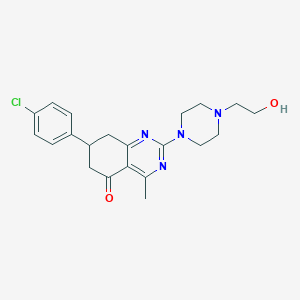 7-(4-chlorophenyl)-2-[4-(2-hydroxyethyl)-1-piperazinyl]-4-methyl-7,8-dihydro-5(6H)-quinazolinone