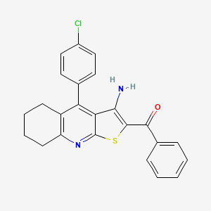 molecular formula C24H19ClN2OS B4711851 [3-amino-4-(4-chlorophenyl)-5,6,7,8-tetrahydrothieno[2,3-b]quinolin-2-yl](phenyl)methanone 