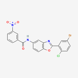 molecular formula C20H11BrClN3O4 B4711859 N-[2-(5-bromo-2-chlorophenyl)-1,3-benzoxazol-5-yl]-3-nitrobenzamide 