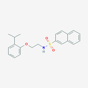 molecular formula C21H23NO3S B4711868 N-[2-(2-isopropylphenoxy)ethyl]-2-naphthalenesulfonamide 