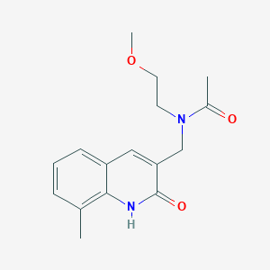 N-[(2-hydroxy-8-methyl-3-quinolinyl)methyl]-N-(2-methoxyethyl)acetamide