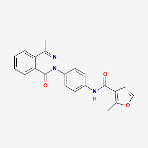 molecular formula C21H17N3O3 B4711899 2-methyl-N-[4-(4-methyl-1-oxo-2(1H)-phthalazinyl)phenyl]-3-furamide 