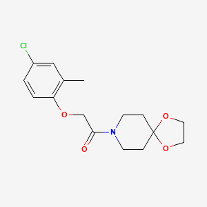 molecular formula C16H20ClNO4 B4711917 8-[(4-chloro-2-methylphenoxy)acetyl]-1,4-dioxa-8-azaspiro[4.5]decane 