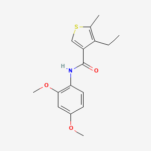 molecular formula C16H19NO3S B4711941 N-(2,4-dimethoxyphenyl)-4-ethyl-5-methyl-3-thiophenecarboxamide 