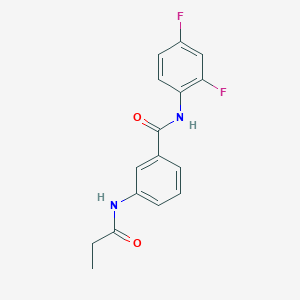 molecular formula C16H14F2N2O2 B4711945 N-(2,4-difluorophenyl)-3-(propionylamino)benzamide 