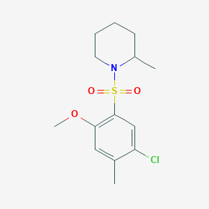 1-[(5-chloro-2-methoxy-4-methylphenyl)sulfonyl]-2-methylpiperidine