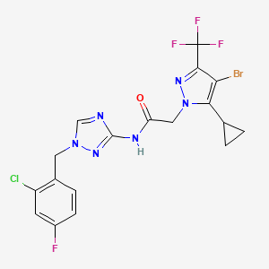 2-[4-bromo-5-cyclopropyl-3-(trifluoromethyl)-1H-pyrazol-1-yl]-N-[1-(2-chloro-4-fluorobenzyl)-1H-1,2,4-triazol-3-yl]acetamide