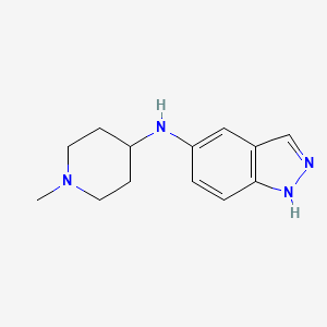 molecular formula C13H18N4 B4711982 N-(1-methyl-4-piperidinyl)-1H-indazol-5-amine 