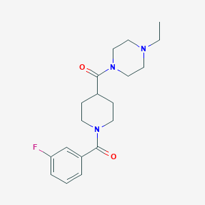 1-ethyl-4-{[1-(3-fluorobenzoyl)-4-piperidinyl]carbonyl}piperazine