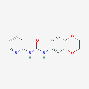 molecular formula C14H13N3O3 B4712034 N-(2,3-DIHYDRO-1,4-BENZODIOXIN-6-YL)-N'-(2-PYRIDYL)UREA 