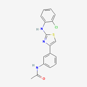 molecular formula C17H14ClN3OS B4712049 N-(3-{2-[(2-chlorophenyl)amino]-1,3-thiazol-4-yl}phenyl)acetamide 