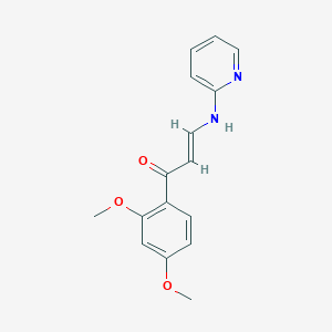 molecular formula C16H16N2O3 B4712058 1-(2,4-dimethoxyphenyl)-3-(2-pyridinylamino)-2-propen-1-one 