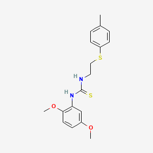 molecular formula C18H22N2O2S2 B4712075 N-(2,5-dimethoxyphenyl)-N'-{2-[(4-methylphenyl)thio]ethyl}thiourea 