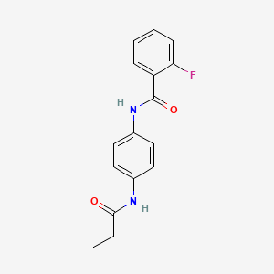 molecular formula C16H15FN2O2 B4712082 2-fluoro-N-[4-(propionylamino)phenyl]benzamide 