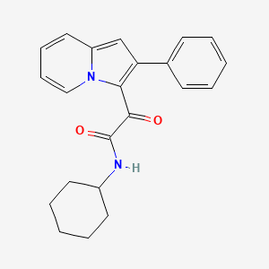 N-cyclohexyl-2-oxo-2-(2-phenyl-3-indolizinyl)acetamide