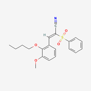 molecular formula C20H21NO4S B4712114 3-(2-butoxy-3-methoxyphenyl)-2-(phenylsulfonyl)acrylonitrile 