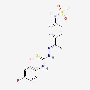 N-[4-(N-{[(2,4-difluorophenyl)amino]carbonothioyl}ethanehydrazonoyl)phenyl]methanesulfonamide