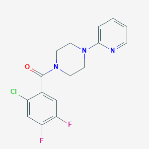 molecular formula C16H14ClF2N3O B4712161 1-(2-chloro-4,5-difluorobenzoyl)-4-(2-pyridinyl)piperazine 