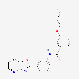 molecular formula C23H21N3O3 B4712190 3-butoxy-N-(3-[1,3]oxazolo[4,5-b]pyridin-2-ylphenyl)benzamide 