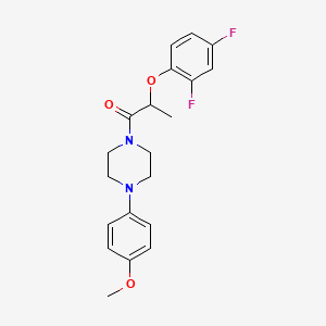 molecular formula C20H22F2N2O3 B4712209 1-[2-(2,4-difluorophenoxy)propanoyl]-4-(4-methoxyphenyl)piperazine 