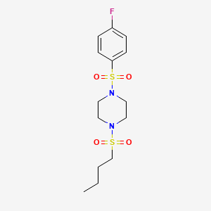 molecular formula C14H21FN2O4S2 B4712217 1-(butylsulfonyl)-4-[(4-fluorophenyl)sulfonyl]piperazine 