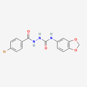 N-1,3-benzodioxol-5-yl-2-(4-bromobenzoyl)hydrazinecarboxamide