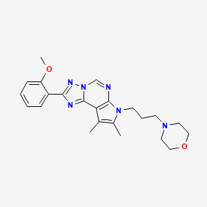 2-(2-methoxyphenyl)-8,9-dimethyl-7-[3-(4-morpholinyl)propyl]-7H-pyrrolo[3,2-e][1,2,4]triazolo[1,5-c]pyrimidine