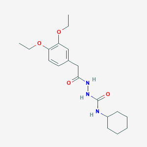 N-cyclohexyl-2-[(3,4-diethoxyphenyl)acetyl]hydrazinecarboxamide