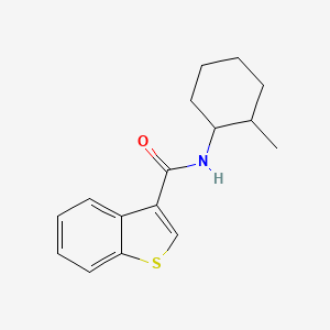 molecular formula C16H19NOS B4712240 N-(2-methylcyclohexyl)-1-benzothiophene-3-carboxamide 