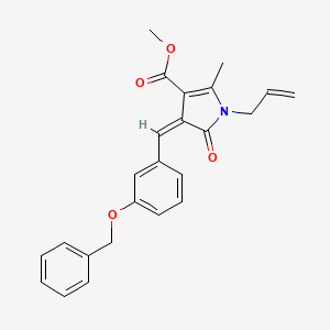 molecular formula C24H23NO4 B4712252 methyl 1-allyl-4-[3-(benzyloxy)benzylidene]-2-methyl-5-oxo-4,5-dihydro-1H-pyrrole-3-carboxylate 