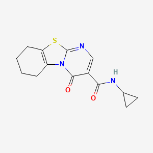 N-cyclopropyl-4-oxo-6,7,8,9-tetrahydro-4H-pyrimido[2,1-b][1,3]benzothiazole-3-carboxamide