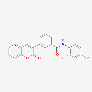 N-(4-bromo-2-fluorophenyl)-3-(2-oxo-2H-chromen-3-yl)benzamide