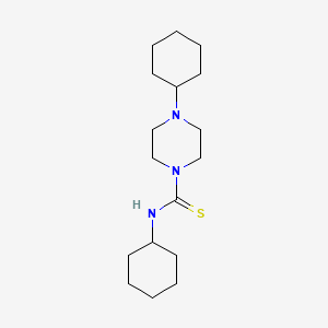 molecular formula C17H31N3S B4712309 N,4-dicyclohexyl-1-piperazinecarbothioamide 