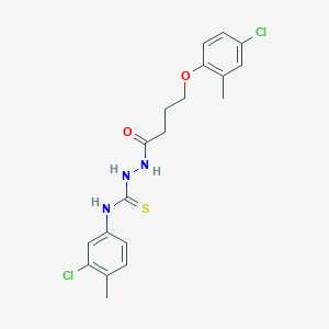 2-[4-(4-chloro-2-methylphenoxy)butanoyl]-N-(3-chloro-4-methylphenyl)hydrazinecarbothioamide