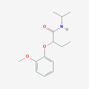 molecular formula C14H21NO3 B4712315 N-isopropyl-2-(2-methoxyphenoxy)butanamide 