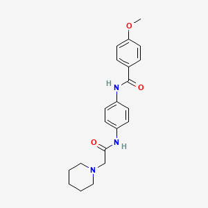 4-methoxy-N-{4-[(1-piperidinylacetyl)amino]phenyl}benzamide