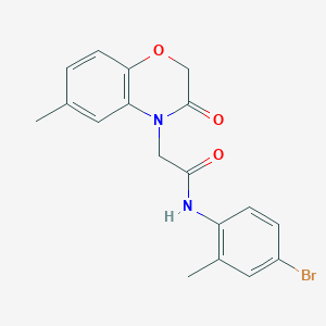 N-(4-bromo-2-methylphenyl)-2-(6-methyl-3-oxo-2,3-dihydro-4H-1,4-benzoxazin-4-yl)acetamide