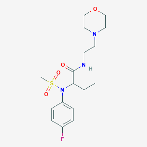 2-[(4-fluorophenyl)(methylsulfonyl)amino]-N-[2-(4-morpholinyl)ethyl]butanamide