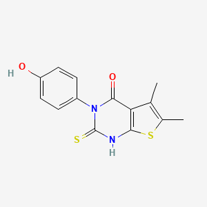 3-(4-hydroxyphenyl)-2-mercapto-5,6-dimethylthieno[2,3-d]pyrimidin-4(3H)-one