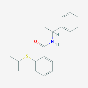 molecular formula C18H21NOS B4712420 2-(isopropylthio)-N-(1-phenylethyl)benzamide 